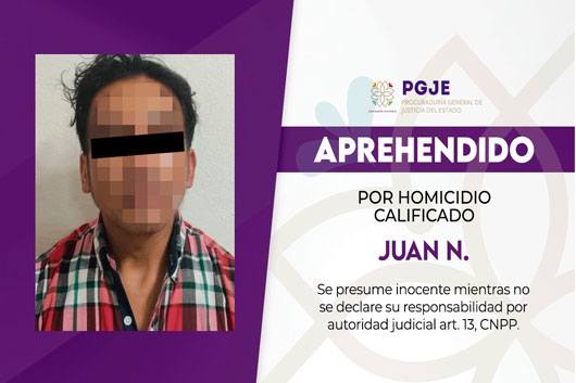 Esclarece PGJE homicidio de un hombre ocurrido en Atltzayanca