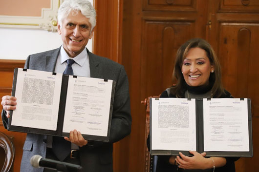 Encabeza la gobernadora Lorena Cuéllar firma de convenio entre Secretaría de Infraestructura y CONAGUA
