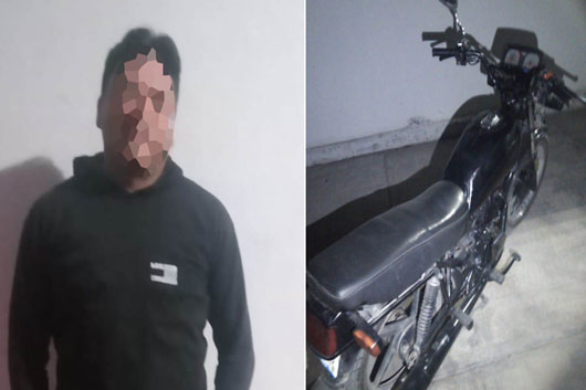La SSC asegura en Huamantla motocicleta robada y detiene a una persona