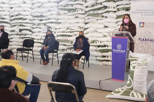 Entregó gobernadora Lorena Cuéllar apoyos de programa Fertilizantes para el Bienestar