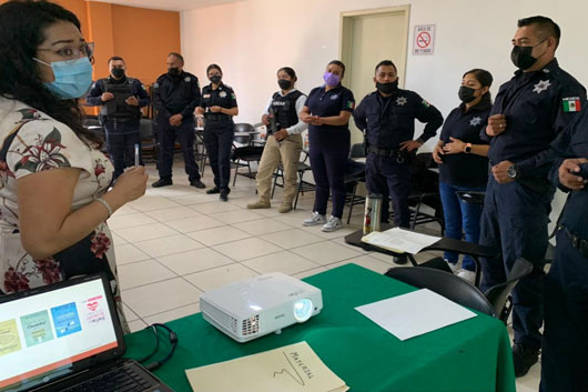 Continúan policías de Tlaxcala capital capacitándose en temas de Derechos Humanos