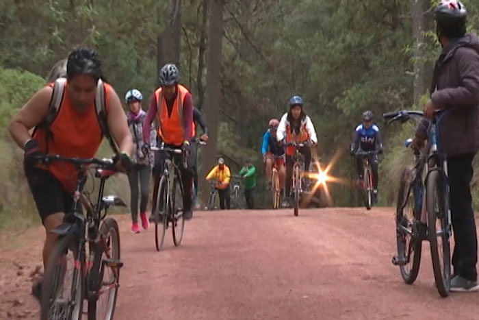 Todo listo para el paseo ciclista en Nanacamilpa