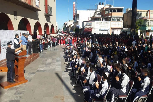 Policía Estatal lleva el programa “Tu Familia con el Policía” a Chiautempan