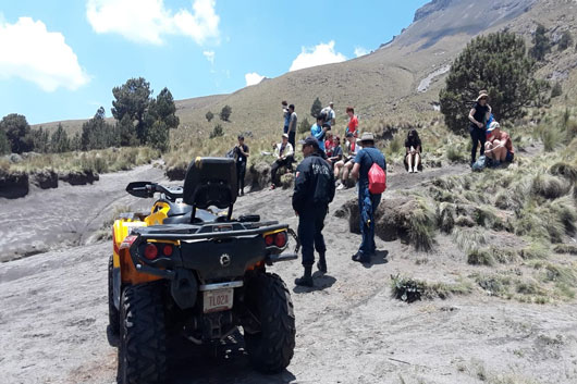 La SSC mantiene atención permanente a turistas en el parque nacional Malinche
