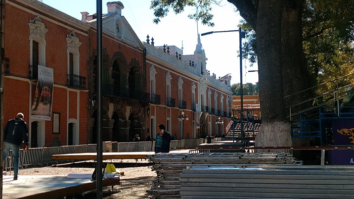 Continúa el montaje de la infraestructura para la final de la Copa del Mundo de Tiro con Arco