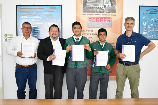 Firman Cecyte y empresa italiana convenio en beneficio de comunidad estudiantil