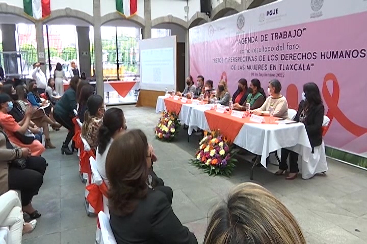 Presentan la Agenda de Trabajo derivada del Foro “Retos y Perspectivas de los Derechos Humanos de las Mujeres en Tlaxcala”