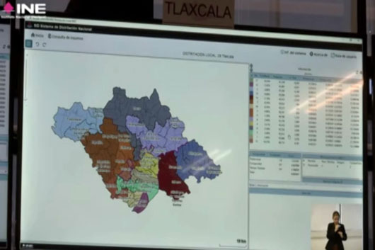 El Consejo General del INE aprobó la nueva distritación local para Tlaxcala