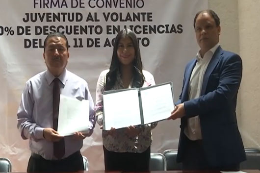 Firman convenio ITJ, SF y SMyT para otorgar descuentos en la licencia de conducir a jóvenes