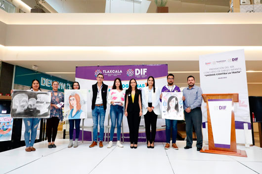 Premia sistema estatal DIF a ganadores del 1er concurso de dibujo “Unidos Contra la Trata”