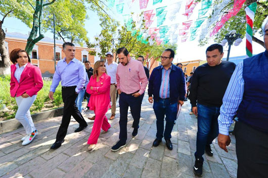 Verificó gobernadora imagen de la plaza de la constitución a 37 días del mundial de voleibol de playa