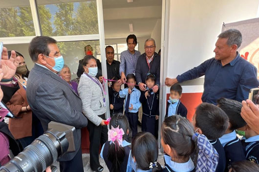 Inauguró SEPE–USET aula didáctica en la escuela bilingüe “Telpochkali” de Tetlanohcan