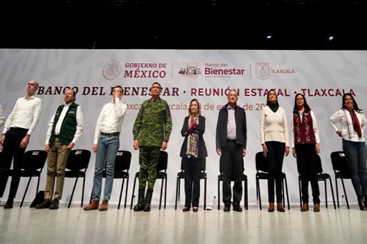 Encabeza presidente López Obrador reunión estatal del Banco del Bienestar en Tlaxcala