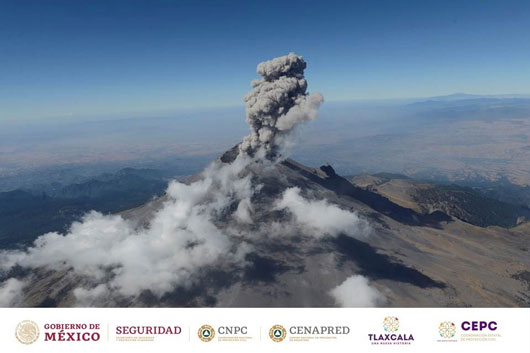 Seguirán las emisiones de ceniza y explosiones en el Popocatépetl: CENAPRED