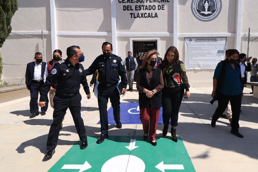 Verificó gobernadora mejoras en el Anexo Femenil del Cereso de Apizaco