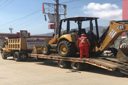 Envió Gobernadora apoyo al estado de Guerrero para limpieza y rehabilitación