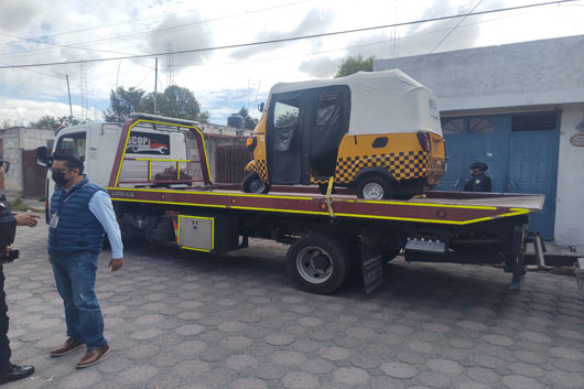 Retiran de circulación dos mototaxis que operaban de manera irregular