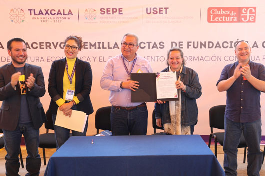 Entregó SEPE-USET acervos semilla y actas de fundación a clubes de lectura