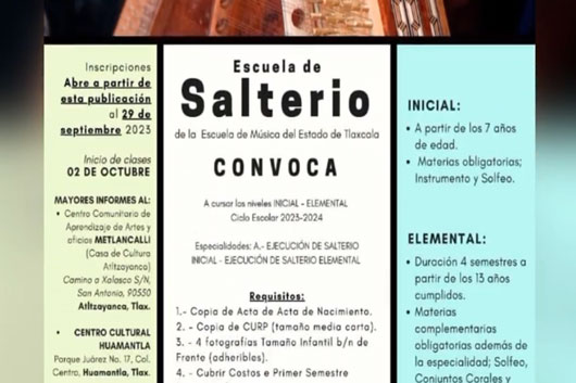 Continúa abierta la convocatoria para incorporarse a la Escuela de Música de Salterios