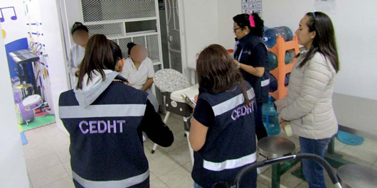 Acompañó CEDHT a la SSC en operativos realizados en los Centros de Reinserción Social de Tlaxcala