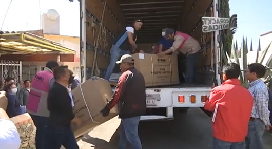 Reciben Juntas Distritales de Tlaxcala materiales y documentación electoral