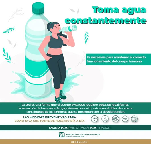 Recomienda IMSS consumir agua simple y frutas de forma adecuada para evitar cuadros de deshidratación