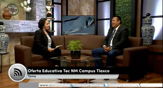 En el estudio de “Coracyt Noticias”, director general del ITST, Blas Marvin Mora Olvera