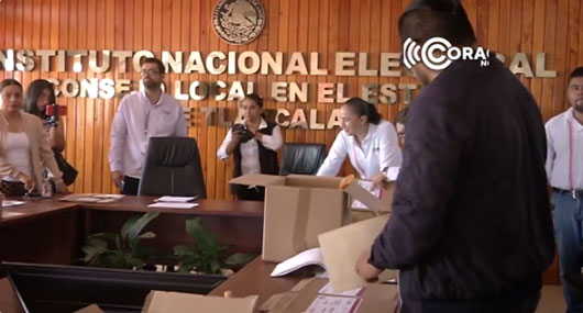 Integró INE Tlaxcala paquetes electorales del Voto Anticipado