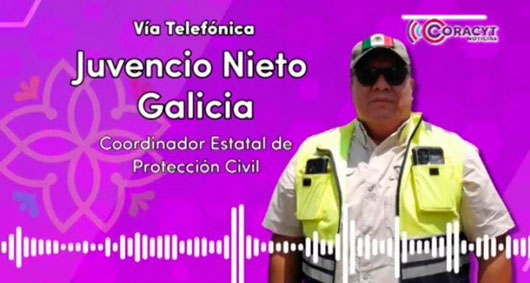 El coordinador estatal de Protección Civil, informó que el 