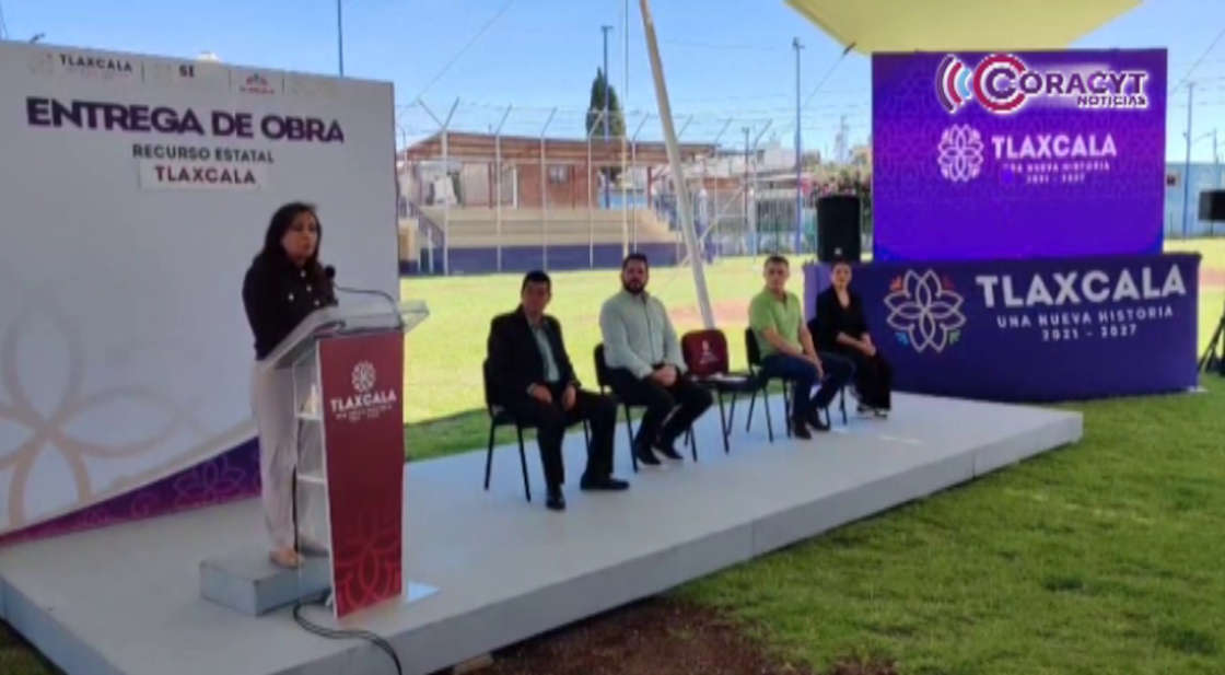 Entregó gobierno estatal la rehabilitación de Unidad Deportiva de Ixtulco, Tlaxcala