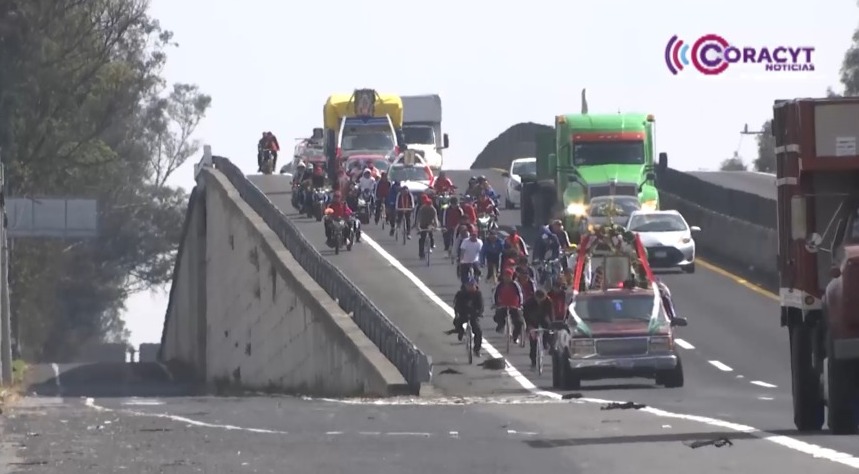 Con fe, peregrinos avanzan por Tlaxcala rumbo a la Basílica de Guadalupe