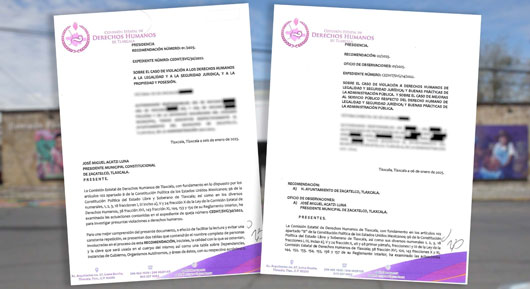Emitió la CEDHT recomendaciones al alcalde y ayuntamiento de Zacatelco
