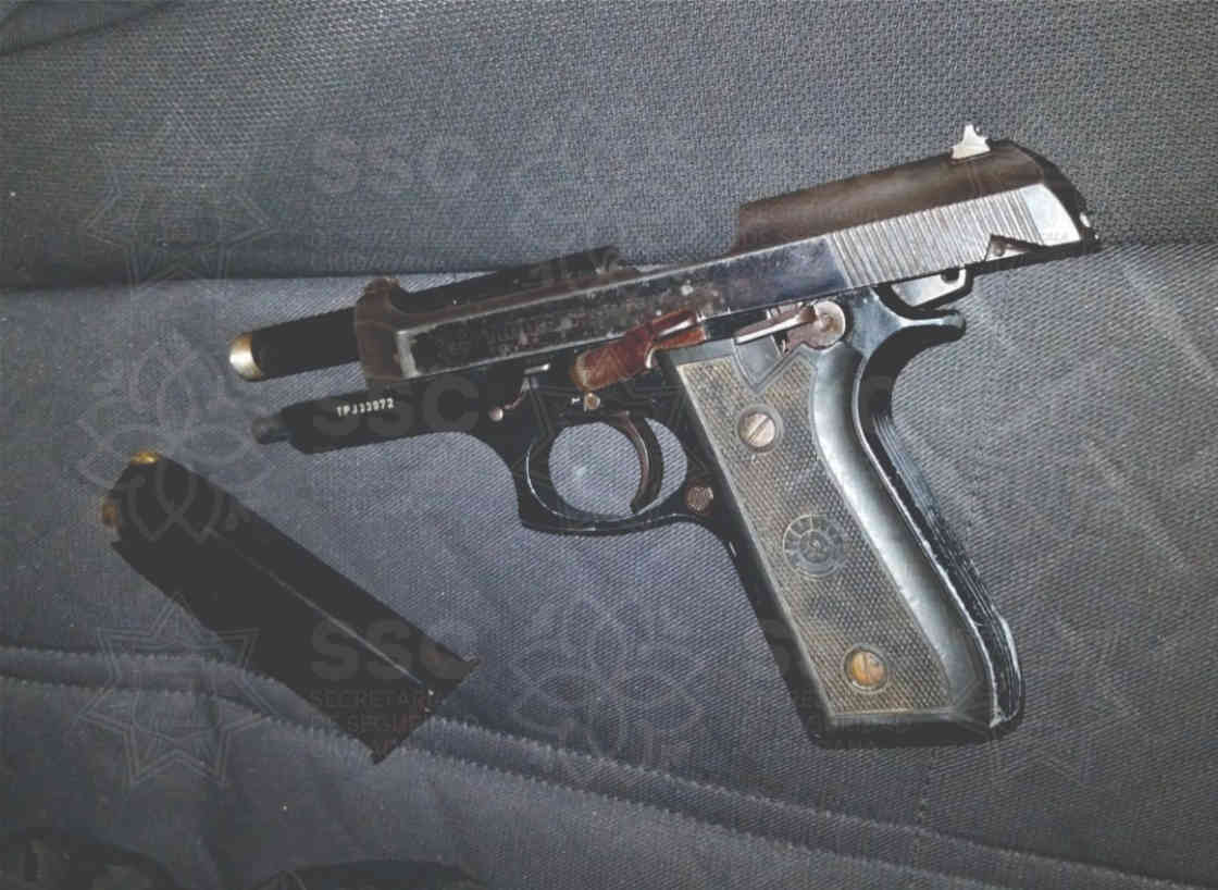 Detiene SSC a dos personas por portación de arma de fuego en Nativitas